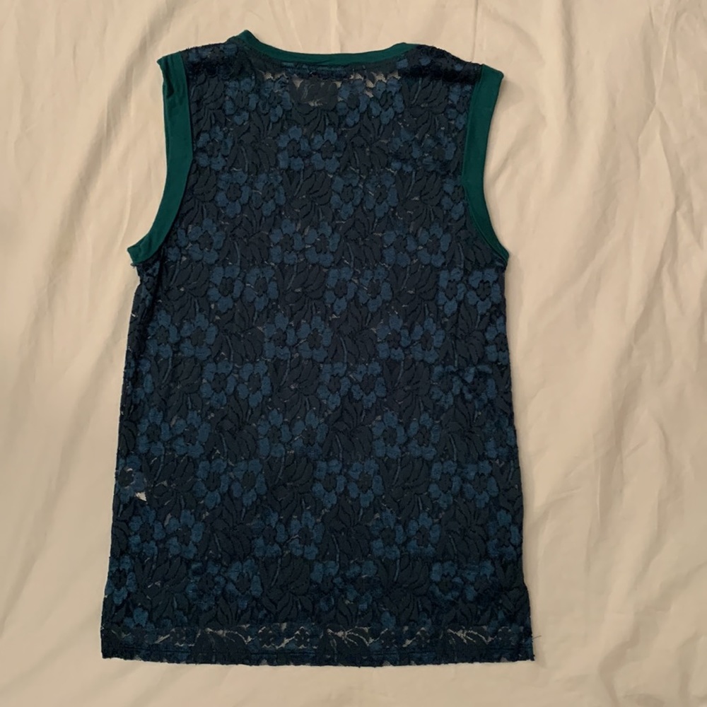 Teal lace tank top NWT - Picture 2 of 10